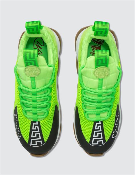 Versace: Green Chain Reaction Sneakers 